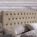 Ver imagem 2 de Painel Suspenso Cabeceira Dubai 1,20m para Cama Viúva Solteirão Suede Bege - Aurora Line