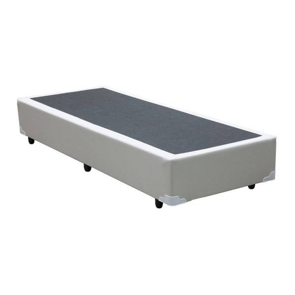 Base Box Solteiro Sintético Branca - 42x88x188 - 1