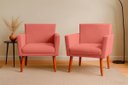 Ver imagem 2 de Kit 2 Poltrona Cadeira para Sala Confortável e Minimalista Paris em Suede
