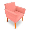 Ver imagem 6 de Kit 2 Poltrona Cadeira para Sala Confortável e Minimalista Paris em Suede