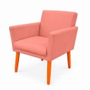Ver imagem 5 de Kit 2 Poltrona Cadeira para Sala Confortável e Minimalista Paris em Suede