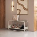 Ver imagem 6 de Sapateira Banco Luna 90 cm Pes Metalicos Off White Artesano