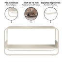 Ver imagem 4 de Sapateira Banco Luna 90 cm Pes Metalicos Off White Artesano