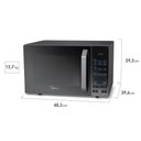 Ver imagem 6 de Forno Micro-ondas Midea 27 Litros 800w Prata com Porta Espelhada Mxsa27s1 127v