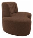 Ver imagem 5 de Sofá Orgânico Curvo Luxo Mavie 180cm Sala Bouclê Marrom Liso