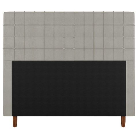 Cabeceira Cama Box Solteiro Parisis 90cm Veludo Bege - Abmaza