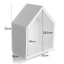 Ver imagem 6 de Nicho de Parede Decorativo Casinha Quarto Bebê MDF 32cm x 25cm x 16cm - Branco