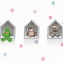 Ver imagem 7 de Nicho de Parede Decorativo Casinha Quarto Bebê MDF 32cm x 25cm x 16cm - Branco