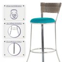 Ver imagem 4 de Banqueta Bistro para Bar, Cozinha, Balcão em Alumínio e Fibra Tc Zanutto 5 Unidades Capuccino
