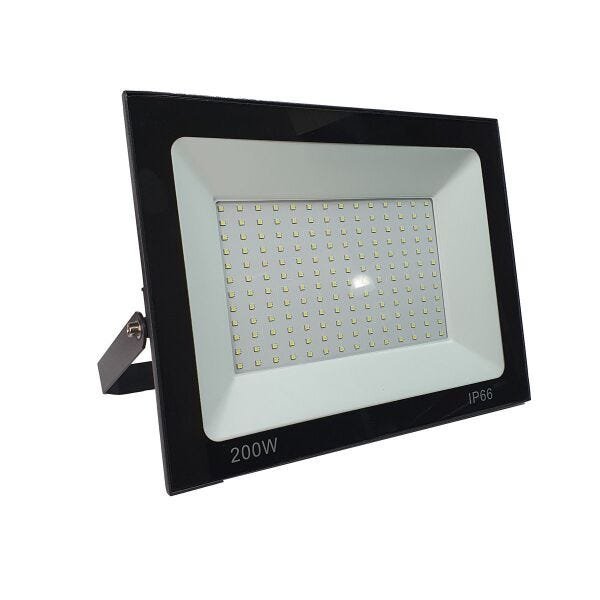 KIT 2 refletor 200w LED SMD Holofote Bivolt Externo Luz Branca - 4