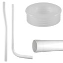 Ver imagem 1 de Tubo Descida Sobrepor para Caixa de Descarga Elevada 1,50m Branco + Espude Bolsa de Ligação | Astra