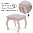 Ver imagem 5 de Kit Penteadeira com Banqueta em Mdf 00808900x022034 Rose Lpa
