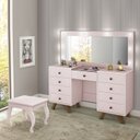 Ver imagem 7 de Kit Penteadeira com Banqueta em Mdf 00808900x022034 Rose Lpa