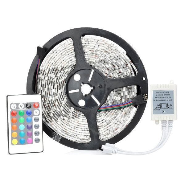 Fita LED RGB 10 metros com Controle Remoto e Fonte - 1