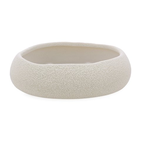 Centro de Mesa Decorativo em Cerâmica Branco 25cm 19275 Mart
