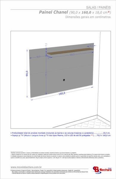 Conjunto Rack Onix com Painel para TV Sala Chanel Madeira Rustica/Amarelo - 3