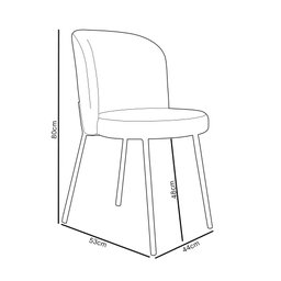 Cadeira para Sala de Jantar Cozinha Estofada Gavi L02 Tecido Terracota - Lyam Decor - 5 Cadeira para Sala de Jantar Cozinha Estofada Gavi L02 Tecido Terracota - Lyam Decor - 5