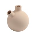 Ver imagem 1 de Vaso Decorativo 12,5x 10,5 Cm Detalhe Formas Retas em Ceramica Bege