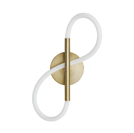 Arandela Moderna Sofisticada Minimalista Mangueira Led - 50cm - Dourada