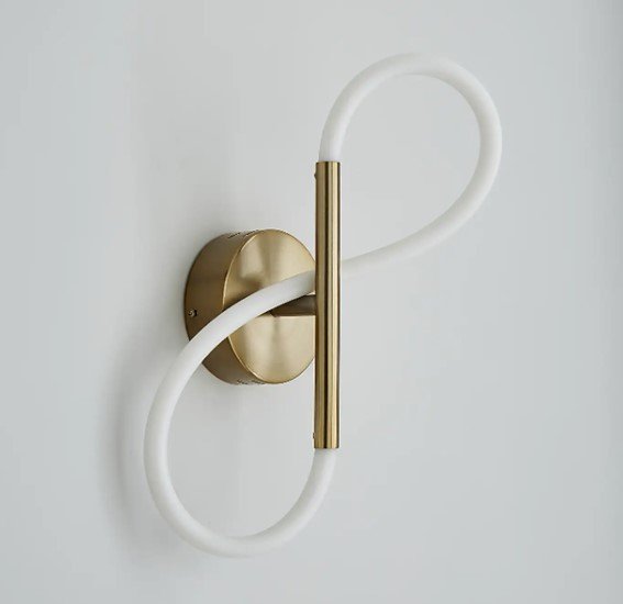 Arandela Moderna Sofisticada Minimalista Mangueira Led - 50cm - Dourada - 4