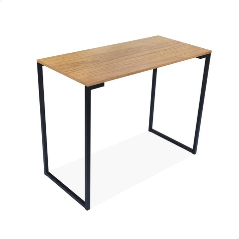 Mesa Executiva Escritório Industrial 900 Mm Preto e Naturale