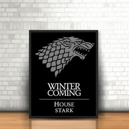 Quadro Winter is Coming Game of Thrones com Moldura 60x40cm - 1