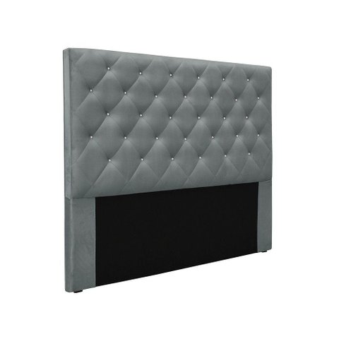 Cabeceira Cama Box Casal 140 Cm Tania Veludo S04 - D'Rossi Cor Cinza