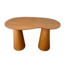 Ver imagem 5 de Mesa Bistrô Balcão Cone Duplo137x90 Orgânica Tampo Freijó Base Freijó Cor Marrom