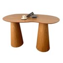 Ver imagem 1 de Mesa Bistrô Balcão Cone Duplo137x90 Orgânica Tampo Freijó Base Freijó Cor Marrom