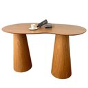 Ver imagem 7 de Mesa Bistrô Balcão Cone Duplo137x90 Orgânica Tampo Freijó Base Freijó Cor Marrom