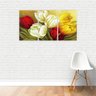 Quadro Canvas Pintura Rosas e Flores Coloridas 125x65cm - 2