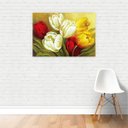 Ver imagem 2 de Quadro Canvas Pintura Rosas e Flores Coloridas 100x50