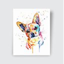 Ver imagem 1 de Quadro Canvas Cachorro Chihuahua Animais Tinta 50x40cm