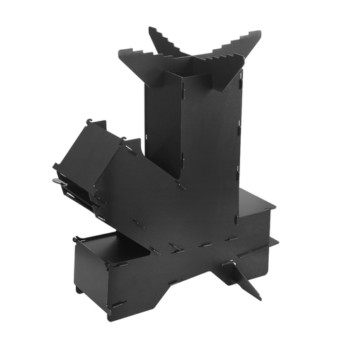 Fogareiro Portátil a Lenha Aço Carbono Rocket Stove Capincho 08000493