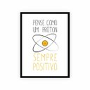 Ver imagem 1 de Quadro Frase Pense como Um Próton, Sempre Positivo! 30x40cm
