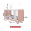 Ver imagem 6 de Berço 3 em 1 com Colchão Incluso Doce de Leite Multimóveis MP4310 Rosa