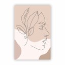 Ver imagem 1 de Quadro Canvas Desenho de Mulher e Planta Minimalista 30x40cm