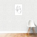 Ver imagem 2 de Quadro Canvas Desenho de Mulher Line Art Minimalista 30x40cm