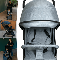 Carrinho de Bebe para Passeio Berço Compacto Zippy Toys Grey - 4