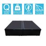 Base Cama Box Baú Bipartido Queen Size Corino Preto 43x158x198 - 2