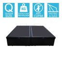 Ver imagem 2 de Base Cama Box Baú Bipartido Queen Size Corino Preto 43x158x198
