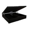 Base Cama Box Baú Bipartido Queen Size Corino Preto 43x158x198 - 1