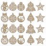 Kit 20un Enfeites Natal em Mdf 3mm - 1