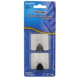 Gancho de Parede Inox 2 Peças Western Cb-17 - 2