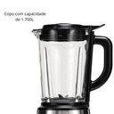 Ver imagem 5 de Liquidificador 1,7 Litros 5 Velocidades Pulsar 800w Jarra Vidro Inox Preto Amvox Alq 0209 (110v)