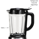 Ver imagem 3 de Liquidificador 1,7 Litros 5 Velocidades Pulsar 800w Jarra Vidro Inox Preto Amvox Alq 0209 (110v)