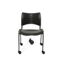 Ver imagem 1 de Cadeira Iso Secretaria Preta Escritorio Giratoria Home Office Chair