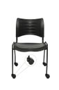 Ver imagem 1 de Cadeira Iso Secretaria Preta Escritorio Giratoria Home Office Chair