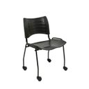 Ver imagem 3 de Cadeira Iso Secretaria Preta Escritorio Giratoria Home Office Chair