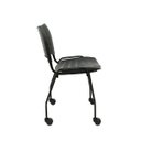 Ver imagem 2 de Cadeira Iso Secretaria Preta Escritorio Giratoria Home Office Chair